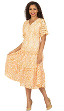 Giovanna Dress D1619-Peach - Church Suits For Less