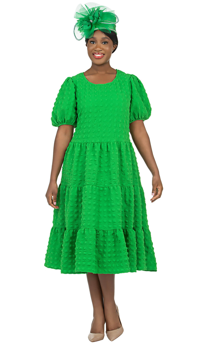 Giovanna Dress D1559C-Apple Green