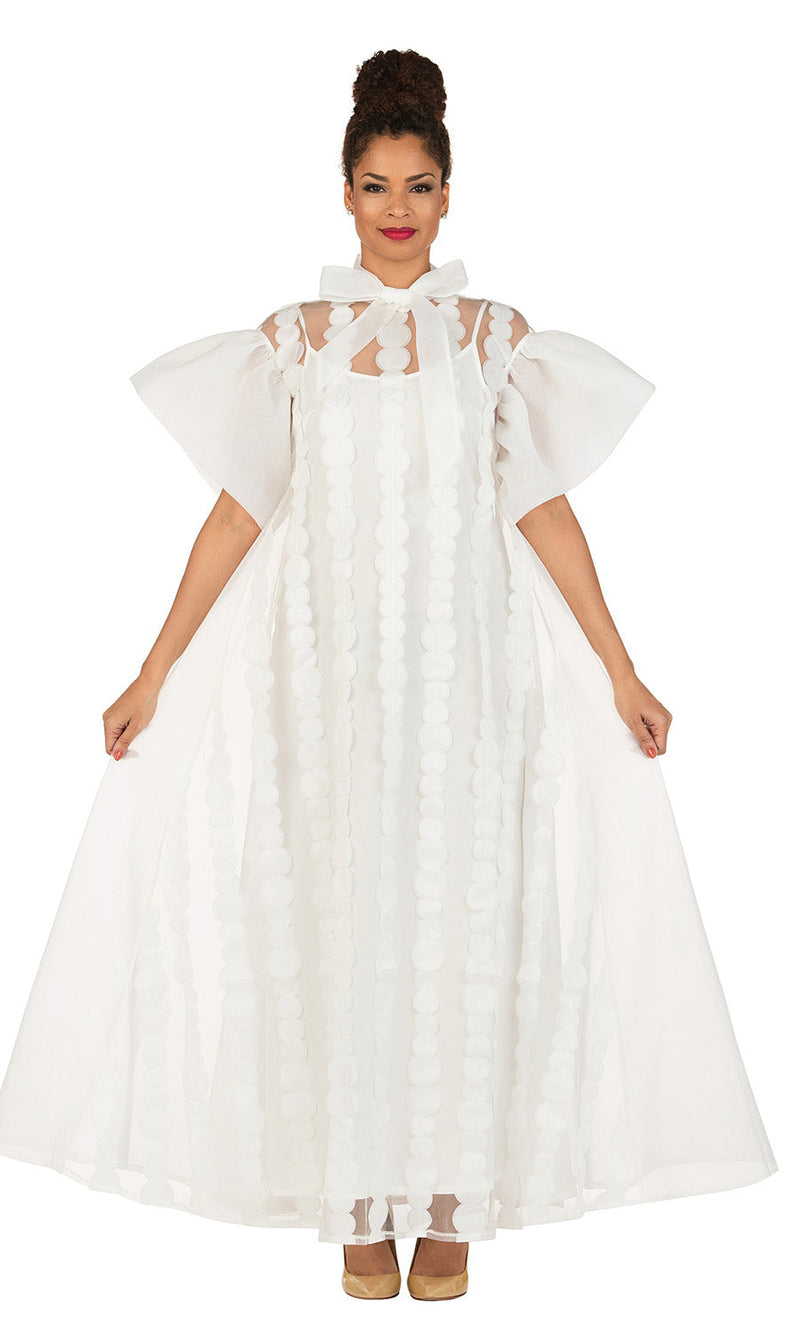 Giovanna Church Dress D1629C-White