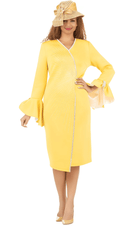 Giovanna Church Dress DP2412C-Yellow - Church Suits For Less