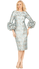 Giovanna Church Dress DP2424 Blue - Church Suits For Less