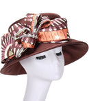 Giovanna Church Hat H0960-Brown Multi - Church Suits For Less
