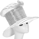 Giovanna Church Hat HR22134-White