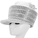 Giovanna Church Hat HR22142-White