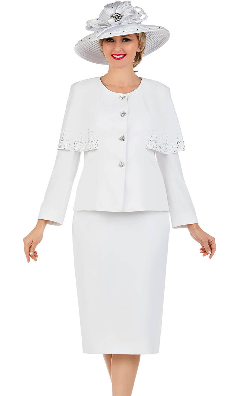 Giovanna Church Suit S0736-White