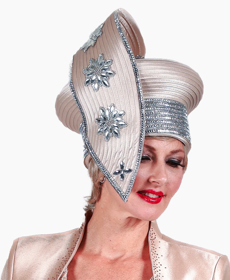 Giovanna Church Hat HG1212-Champagne