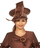 Giovanna Church Hat HG1304-Chocolate