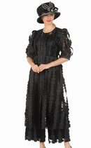 Giovanna Women Pant Set D1628C-Black - Church Suits For Less