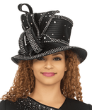 Giovanna Church Hat HR22131-Black
