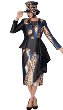 GMI Church Suit 400563-Blue/Multi