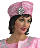 Lily and Taylor Hat H319C - Pink - Church Suits For Less