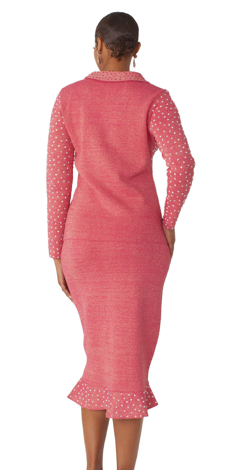 Kayla Knit Suit 5329-Fuchsia - Church Suits For Less