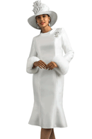 Lily And Taylor Dress 4821C-Ivory- Fast Ship