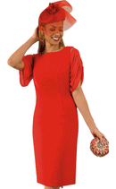 Lily And Taylor Dress 4985-Red - Church Suits For Less