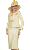 Lily And Taylor Suit 4514-Canary - Church Suits For Less