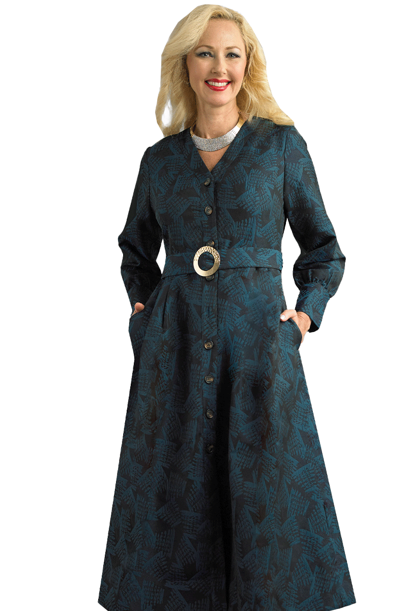 Lily And Taylor Dress 5111-Turquoise