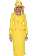Lily And Taylor Skirt Suit 5133-Yellow