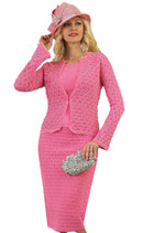 Lily And Taylor Suit 838-Pink - Church Suits For Less