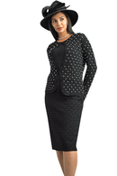 Lily And Taylor Suit 838-Black