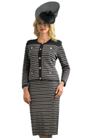 Lily And Taylor Suit 839-Black