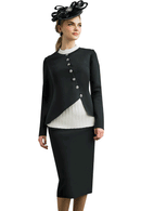 Lily And Taylor Suit 861-Black/Ivory