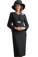 Lily And Taylor Suit 3052-Black