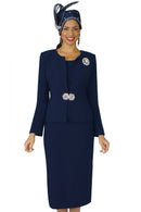 Lily And Taylor Suit 3052-Navy