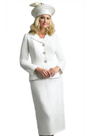 Lily And Taylor Suit 3895-Off-White