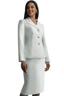 Lily And Taylor Suit 3895-White