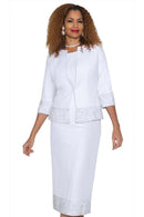 Lily And Taylor Suit 4996-White