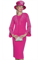 Lily And Taylor Suit 830-Fuchsia