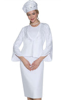 Lily And Taylor Suit 830-White