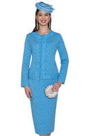 Lily And Taylor Suit 866-Sky Blue