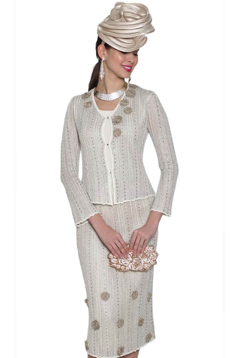 knee length dresses for ladies Terramina Church Suit 7130-Lavender main image 1