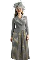 Lily And Taylor Church Dress 5092-Silver/Gold