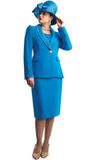 Lily And Taylor Suit 4891C-Turquoise