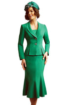Lily And Taylor Suit 2834-Emerald - Church Suits For Less