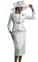Lily And Taylor Suit 4869-White - Church Suits For Less