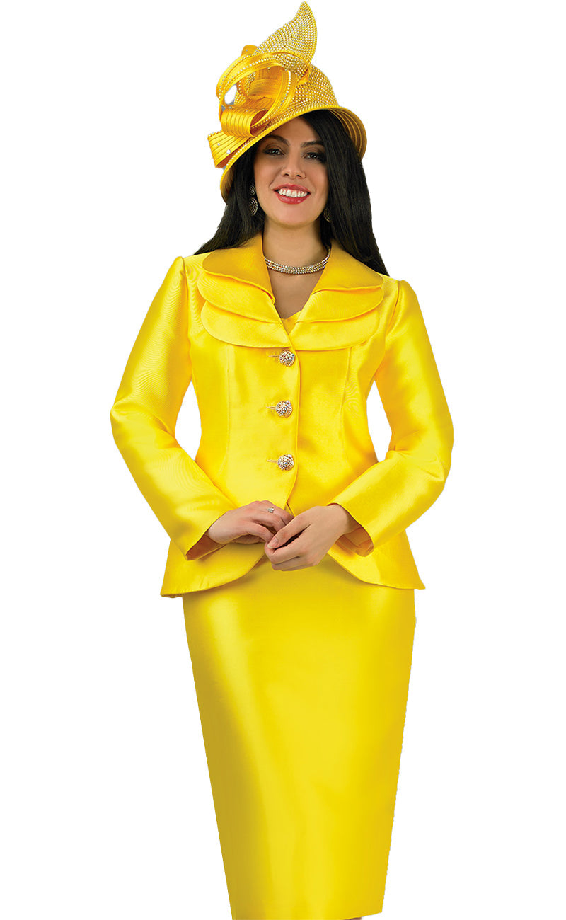 Lily And Taylor Suit 4925-Yellow