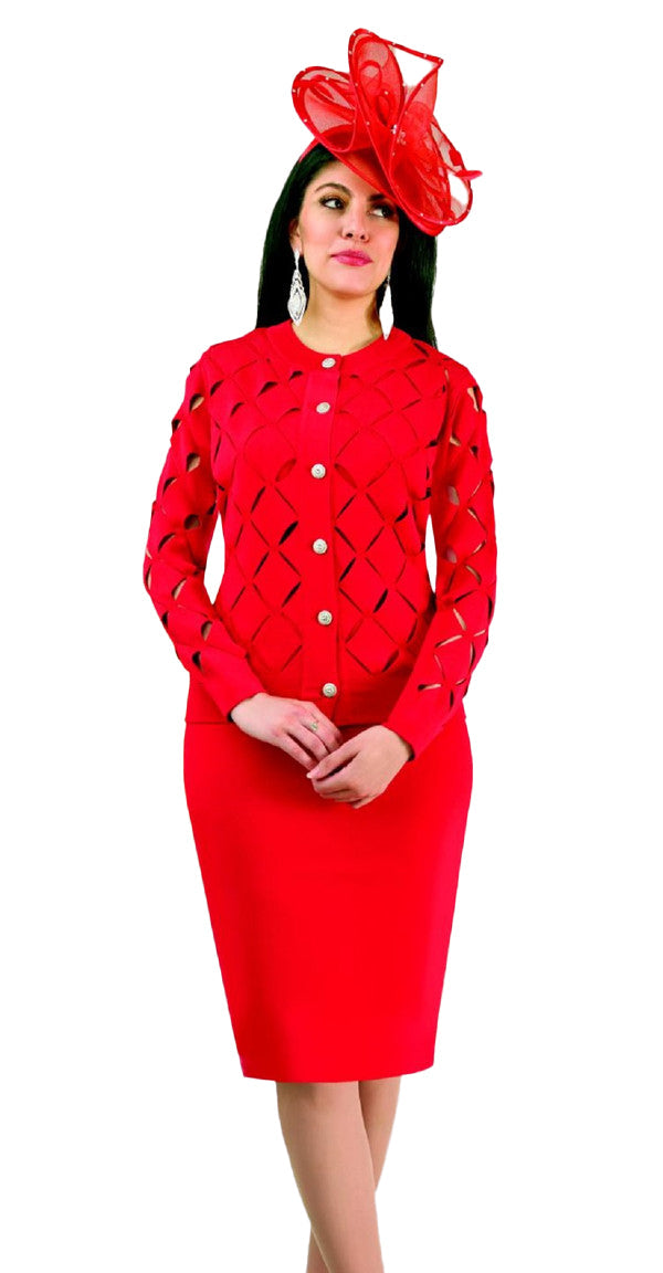 Lily And Taylor Suit 800-Red