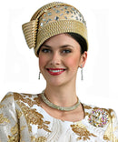 Lily and Taylor Hat H111 - Gold - Church Suits For Less