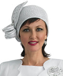 Lily and Taylor Hat H290 - White - Church Suits For Less