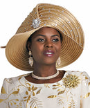 Lily and Taylor Hat H391 - Gold - Church Suits For Less