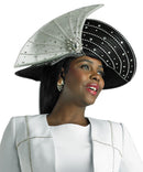 Lily and Taylor Hat H391 - White - Church Suits For Less