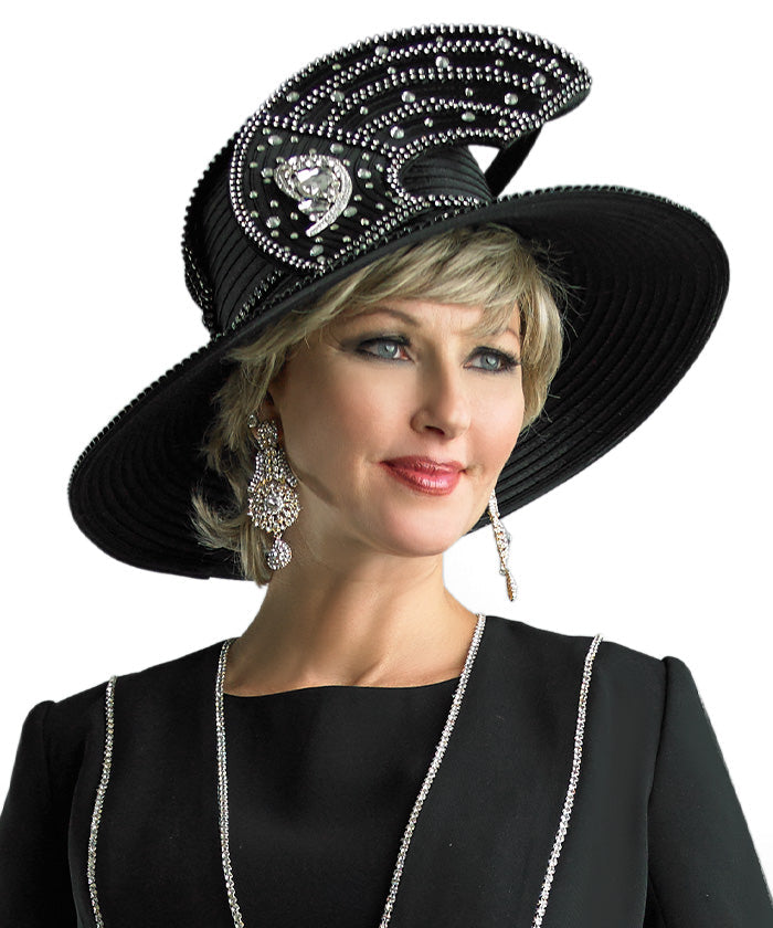 Lily and Taylor Hat H377-Black