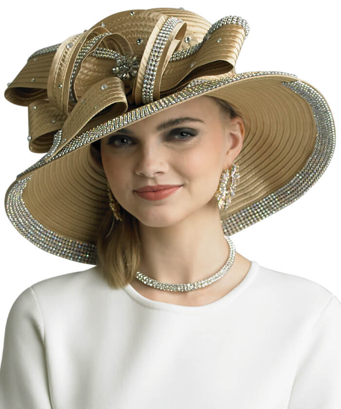 Lily and Taylor Hat H282-Gold