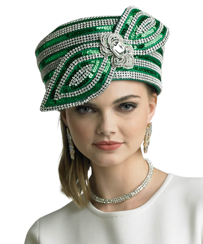 Lily and Taylor Hat H357-Emerald