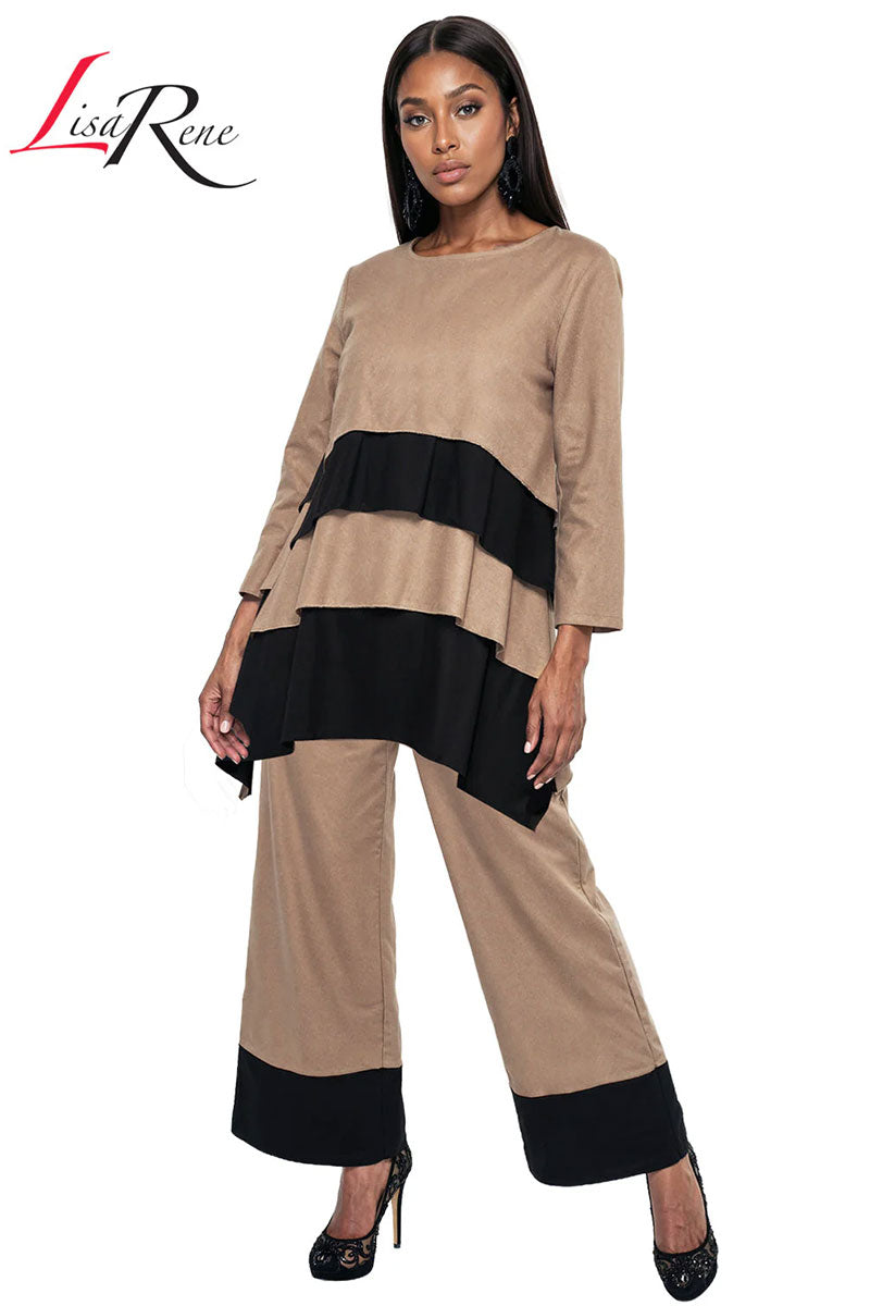 Shop Lisa Rene By Donna Vinci - Elegant 2-Piece Linen/Viscose Set for ...