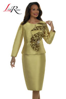 Lisa Rene Church Suit By Donna Vinci 3398-Mustard