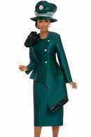 Lisa Rene Church Suit By Donna Vinci 66972-Hunter Green